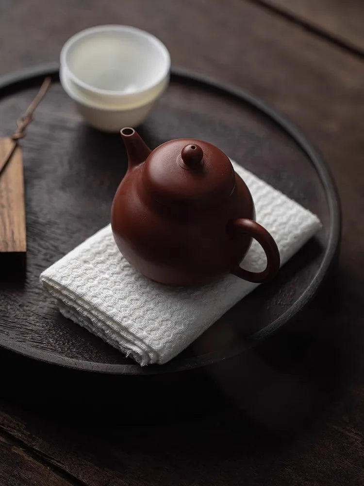 Tea Towel - Thick Absorbent Cotton and Linen Handmade Tea Cloth for Tea Set Accessories, Single Piece